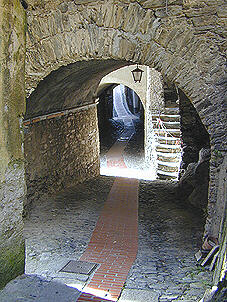 Triora: carrugio, a typical street 